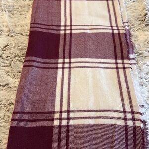 Plaid Purple and Cream Women's Scarf Wrap